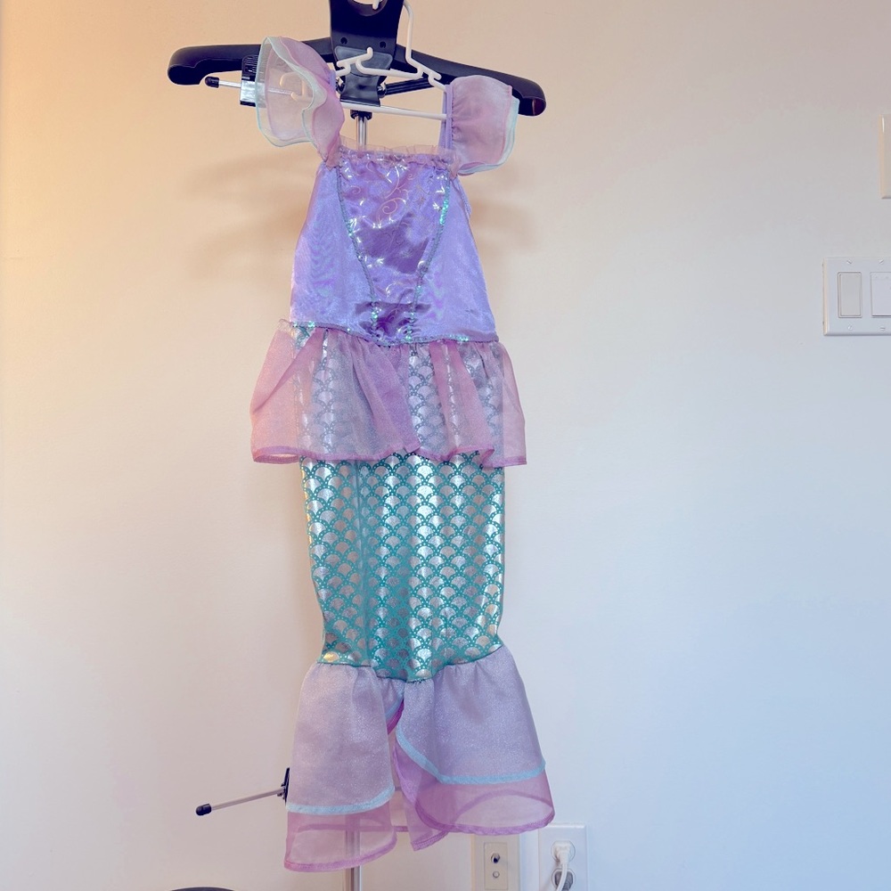 🧜‍♀️ 👑 EEUC MERMAID PRINCESS COSTUME DRESS 👗 SIZE 6 GIRLS PINK / TURQUOISE !!